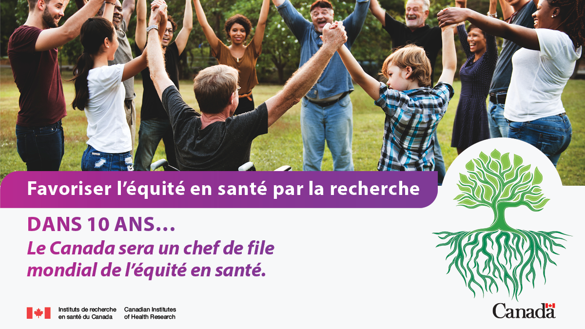 Favoriser l'équité en santé par la recherche : Dans 10 ans... Le Canada sera un exemple mondial en matière d'équité en santé.